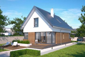 Projekt domu Vaduz II LMP255A (WRB1633) - projekt domu parterowego z poddaszem - Zdjęcie 3