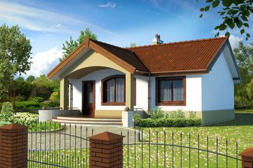  Projekt domu Leeds LMB70 (WRB1638) - projekt domu parterowego - Zdjęcie 2