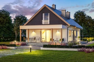  Projekt domu D321 (WAI1425) - projekt domu parterowego z poddaszem - Zdjęcie 1