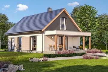  Projekt domu D321 (WAI1425) - projekt domu parterowego z poddaszem - Zdjęcie 2