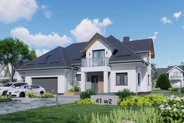  Projekt domu APS 041 wariant 2 (LUA1526) - projekt domu parterowego z poddaszem - Zdjęcie 1