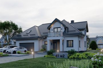  Projekt domu APS 041 wariant 2 (LUA1526) - projekt domu parterowego z poddaszem - Zdjęcie 2