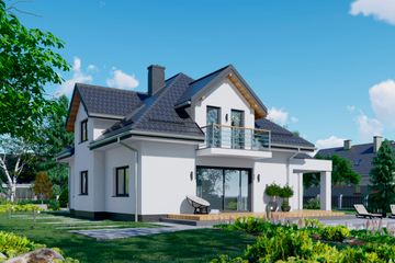  Projekt domu APS 041 wariant 2 (LUA1526) - projekt domu parterowego z poddaszem - Zdjęcie 5