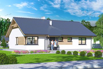  Projekt domu Tiara 2 (WOE1168) - projekt domu parterowego - Zdjęcie 1