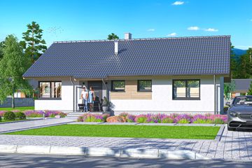  Projekt domu Tiara 2 (WOE1168) - projekt domu parterowego - Zdjęcie 2