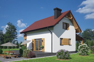  Projekt domu Relaks 1 (KZM1000) - projekt domu parterowego z poddaszem - Zdjęcie 4