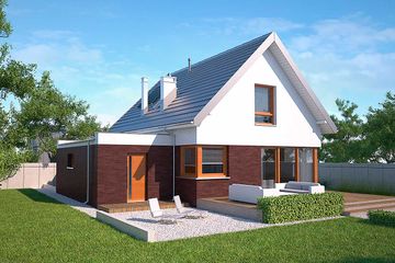  Projekt domu Vaduz III LMP255B (WRB1642) - projekt domu parterowego z poddaszem - Zdjęcie 3