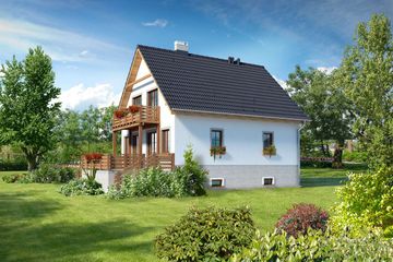  Projekt domu Berno III LMP102b (WRB1646) - projekt domu parterowego z poddaszem - Zdjęcie 3