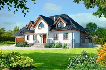  Projekt domu Genua IV LMP85c (WRB1649) - projekt domu parterowego z poddaszem - Zdjęcie 1