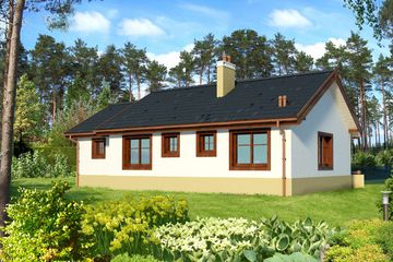  Projekt domu Leeds II LMB70a (WRB1656) - projekt domu parterowego - Zdjęcie 3