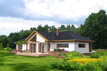  Projekt domu Biarritz LMB79 (WRB1655) - projekt domu parterowego - Zdjęcie 3