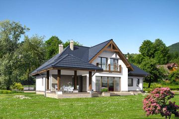  Projekt domu Pescara DCP338 (WOB1766) - projekt domu parterowego z poddaszem - Zdjęcie 3