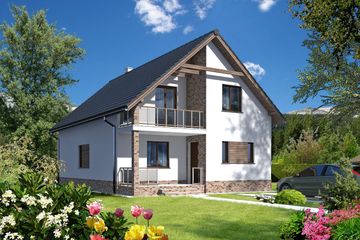  Projekt domu Berno IV DCP102c (WOB1772) - projekt domu parterowego z poddaszem - Zdjęcie 1