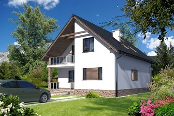  Projekt domu Berno IV DCP102c (WOB1772) - projekt domu parterowego z poddaszem - Zdjęcie 2