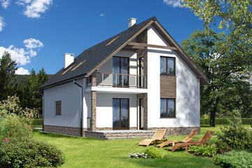  Projekt domu Berno IV DCP102c (WOB1772) - projekt domu parterowego z poddaszem - Zdjęcie 3