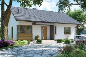  Projekt domu KA210 Sz (PKT1195) - projekt domu parterowego - Zdjęcie 1