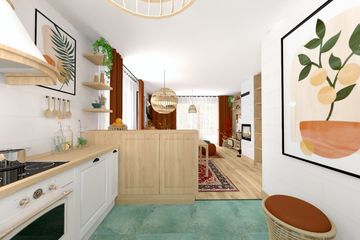 Projekt domu KA210 Sz - parterowy dom o powierzchni 67,71 m², dach dwuspadowy - ujęcie 5
