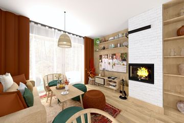 Projekt domu KA210 Sz - parterowy dom o powierzchni 67,71 m², dach dwuspadowy - ujęcie 9
