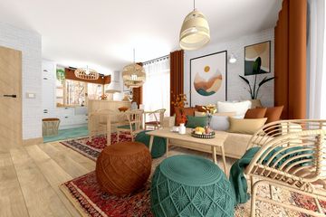 Projekt domu KA210 Sz - parterowy dom o powierzchni 67,71 m², dach dwuspadowy - ujęcie 12