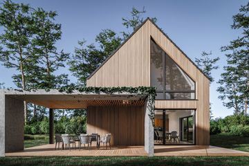  Projekt domu House x35 (WRG1085) - projekt domu parterowego z poddaszem - Zdjęcie 1