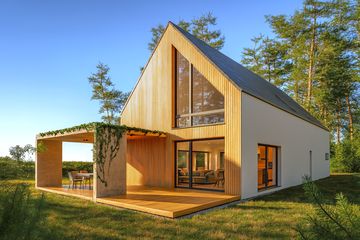  Projekt domu House x35 (WRG1085) - projekt domu parterowego z poddaszem - Zdjęcie 1