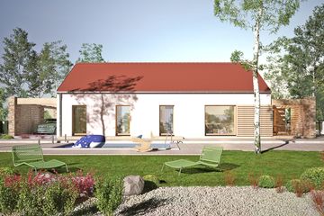  Projekt domu Ślęza z wiatą [A] (WRF2316) - projekt domu parterowego - Zdjęcie 3