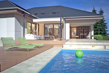  Projekt domu Arnika z wiatą [A1] (WRF2313) - projekt domu parterowego - Zdjęcie 3