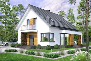  Projekt domu Lungo 4 modern (WOF1153) - projekt domu parterowego z poddaszem - Zdjęcie 6