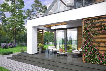  Projekt domu Lungo 4 modern (WOF1153) - projekt domu parterowego z poddaszem - Zdjęcie 3