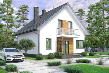  Projekt domu Lungo 4 modern (WOF1153) - projekt domu parterowego z poddaszem - Zdjęcie 4