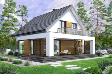  Projekt domu Lungo 4 modern (WOF1153) - projekt domu parterowego z poddaszem - Zdjęcie 5