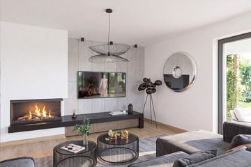 Projekt domu Lungo 4 modern - parterowy z poddaszem dom o powierzchni 110,33 m², dach dwuspadowy - ujęcie 11