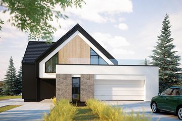  Projekt domu Tenimona (KKF1028) - projekt domu parterowego z poddaszem - Zdjęcie 2