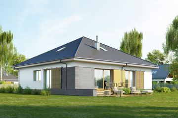  Projekt domu E-268 (WAX1201) - projekt domu parterowego - Zdjęcie 2