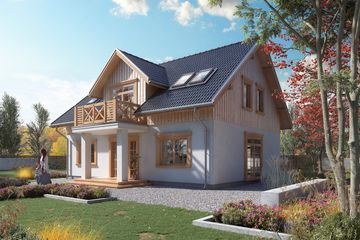  Projekt domu Dudek 5 (BSA2302) - projekt domu parterowego z poddaszem - Zdjęcie 6