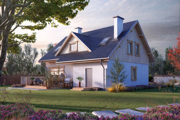  Projekt domu Dudek 5 (BSA2302) - projekt domu parterowego z poddaszem - Zdjęcie 4