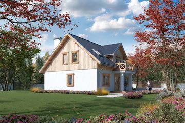  Projekt domu Dudek 5 (BSA2302) - projekt domu parterowego z poddaszem - Zdjęcie 5