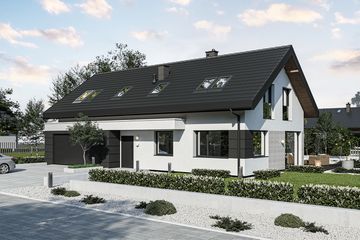  Projekt domu PióroArchitekci – 11 (KZN1005) - projekt domu parterowego z poddaszem - Zdjęcie 3