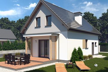  Projekt domu Orlean 8 C dom mieszkalny, całoroczny (SLN2760) - projekt domu parterowego z poddaszem - Zdjęcie 2