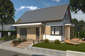  Projekt domu letniskowego Orlean 8 dom letniskowy (SLN2762) - projekt domu letniskowego parterowego z poddaszem - Zdjęcie 1