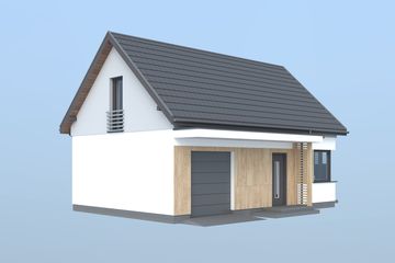  Projekt domu letniskowego Orlean 8 dom letniskowy (SLN2762) - projekt domu letniskowego parterowego z poddaszem - Zdjęcie 3