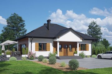  Projekt domu Andrzejów a1m (KRP2509) - projekt domu parterowego - Zdjęcie 1