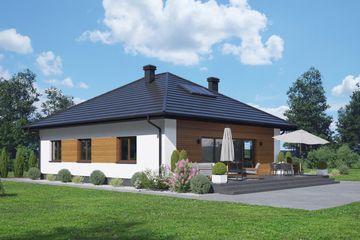  Projekt domu Andrzejów a1m (KRP2509) - projekt domu parterowego - Zdjęcie 2