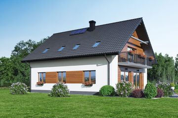  Projekt domu Andrzejówka 22 m (KRP2510) - projekt domu parterowego z poddaszem - Zdjęcie 2