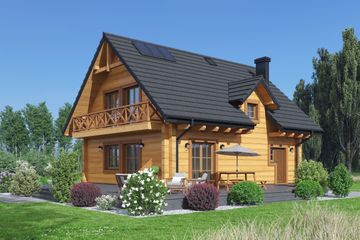  Projekt domu Dziekanowice 17 dw (KRP2513) - projekt domu parterowego z poddaszem - Zdjęcie 2