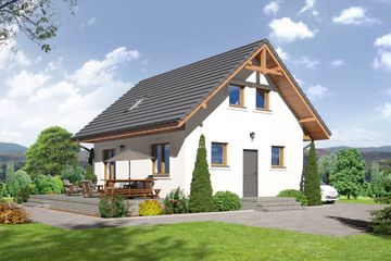  Projekt domu Gładyszowo aa 70 (KRP2514) - projekt domu parterowego z poddaszem - Zdjęcie 1