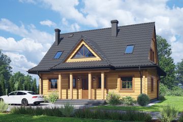  Projekt domu Jurgów średni 35 dw (KRP2520) - projekt domu parterowego z poddaszem - Zdjęcie 1