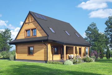  Projekt domu Jurgów średni 35 dw (KRP2520) - projekt domu parterowego z poddaszem - Zdjęcie 2