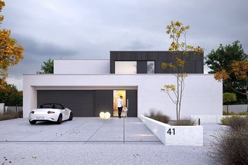  Projekt domu Modern 1 (WAW1148) - projekt domu z pełnym piętrem - Zdjęcie 5