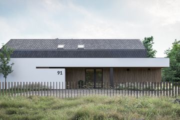  Projekt domu HomeKoncept 91 wariant 01 (KRX1157) - projekt domu parterowego z poddaszem - Zdjęcie 4